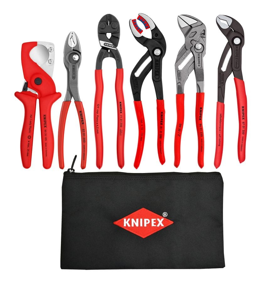6 Pc Plumbing Set with Free KNIPEX Keeper Pouch | KNIPEX Tools